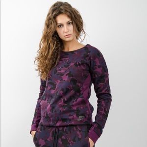 Nike Camo Tech Fleece Crew Neck Sweatshirt Small